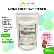 SCIENTIST HOME Monk Fruit Sweetener w Erythritol 300g | Natural Sugar Substitute 0 Calorie 0 Sugar