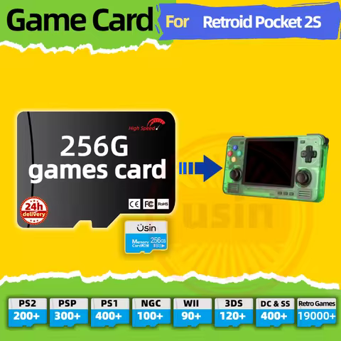 Game Card For Retroid Pocket 2S RP2S 5 Mini TF Retro Games PS2 PSP PS1 Android portable Handheld Gam