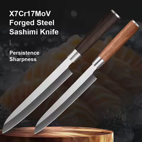 1-2PCS 8-inch Sashimi Knife Japanese X7Cr17MoV Blade Sharp Slicing Sushi Cleaver Fish Japanese Kitch