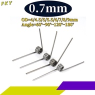 【FKY-CB】sus304 d0.7mm OD4/4.5/5/5.5/6/7/8/9mm V-shaped spiral torsion spring angle 60/90/120/180 deg