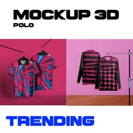 🔥Polo Trending Mockup🔥Editable Realistic Shirt Jersey Front & Back View | Photoshop Mockup | Mockup 