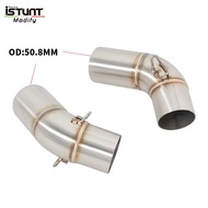 For Ducati Monster 659 696 695 795 1100 Hypermotard 796 2008-2014 Motorcycle Exhaust System Middle L