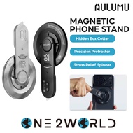 AULUMU G05 Air 5-in-1 Magnetic Phone Stand with Hidden Box Cutter, Ultra Slim Grip, Stress Relief Sp