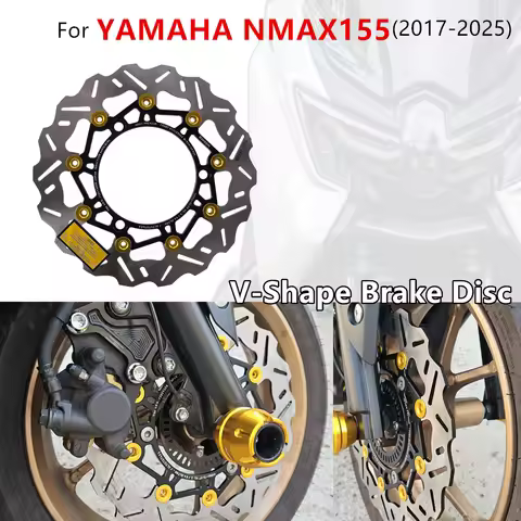 Motorcycle Accessories 267MM Front Brake Disc Floating V-Shape Disc Rotor Modified For YAMAHA NMAX15