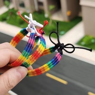 MInimalist Hand Braided LGBT Bracelet Charms Rainbow Braslet For Men Women Love is Love Gay Pride Ar