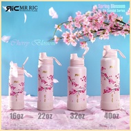 ◷ ◭ ✁ Mr Ric Sakura Spring Blossom Series Hydration Flask Vacuum Flask Spout Lid Wide Mouth Insulat
