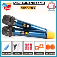 [ MẪU HÓT ] Bộ 2 Micro không dây đa năng Max 56 - Nâng cấp từ Max 39 - Hút âm tốt chống hú hiệu quả 