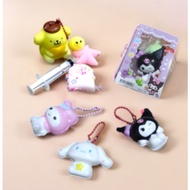 GANTUNGAN Squishy Mini Set Sanrio Cute Keychain+jelly Glitter Toy