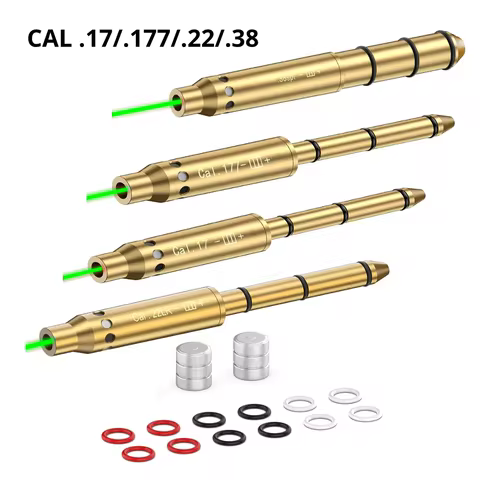 .22lr Boresighter .22LR Lazer Collimator Cal 22LR 177 17 308 Rifle Laser Bore Sight with 6 Battery 9
