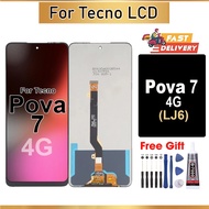 Original LCD For Tecno Pova 7 4G LJ6 LCD Display Touch Screen Digitizer Assembly Replacement