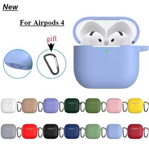 For Airpods 4 Silicone Soft Wireless Headset Protective Silicone Case Shockproof Earphone For Airpod