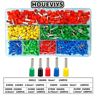 HOUEVIYS 300/400/700PCS Tube Terminal Durable Boxed E4012 E2512 E6012 E1510 Insulated Terminator
