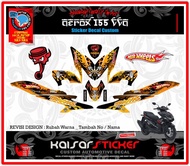 Sticker Striping Decal Motor Full Body Yamaha Aerox 155 HOT WHEELS