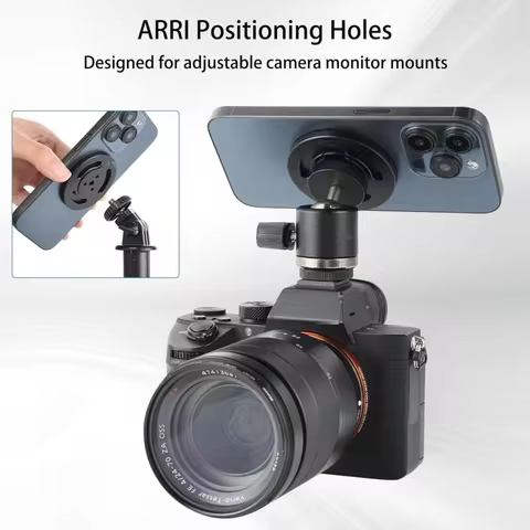 Magnetic Mobile Phone Holder Stand with 1/4 Arri Hole for Dji Osmo Mobile 7 7P 6 Om5 4 Se Magnet Sta