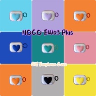 【High quality】For HOCO EW03 Plus Case Casing Soft Silicone DIY Colorful Peach Heart Earphone Case Co
