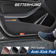 Beterhumz สำหรับ Mercedes Benz W205 W204 W213 C E GLA รุ่น GLC คาร์บอนไฟเบอร์หนังแผ่นป้องกันการเตะประตูรถสติกเกอร์เครื่องประดับ