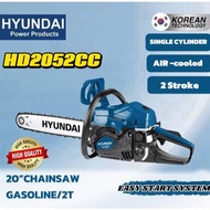 Hyundai power products* 20" gasoline chainsaw. 52cc engine. 2 stroke. Easy start recoil