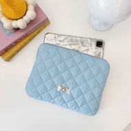 Korean Style Cloud Canvas Laptop Protector - Soft Cotton Lining, Fits Most Sizes