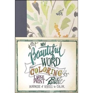 NIV Beautiful Word Coloring Bible Large Print (Hardcover, Cloth-over-Board, Navy)