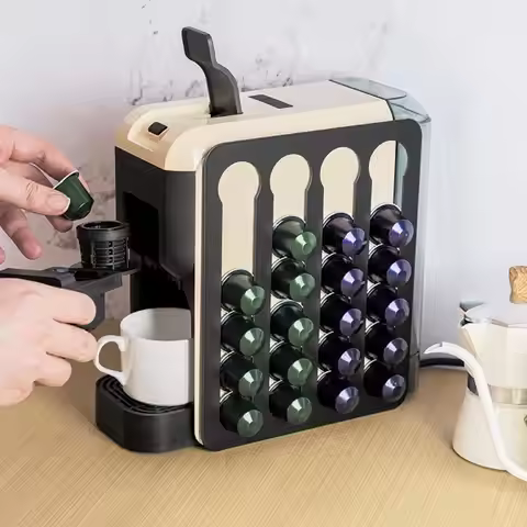 Coffee Capsule Storage Rack Space Saving Capsule Holder Multi-layer Design Coffee Pods Holder Wall-M