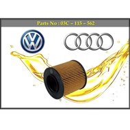 Audi - A3 1.4L 1.6L / Volkswagen - Polo Tiguan Touran 1.4L 1.6L Oil Filter 03C-115-562