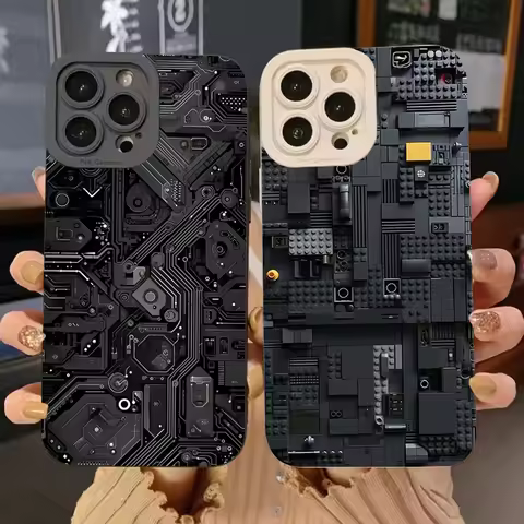 Creative Circuit Board Pattern Phone Case For Samsung Galaxy S25 S24 S23 S22 Ultra Plus FE A16 A06 A