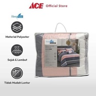 Ace - Sleeplite 150X220 Cm Bed Cover King Polyester Stripe Azure