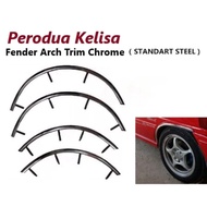 Perodua Kelisa Fender Arch Trim Stainless Steel Chrome Garnish