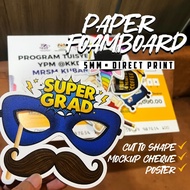 PAPER FOAM BOARD CUSTOM PRINT DIE CUT TO SHAPE