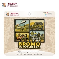 Bromo East Java Refrigerator Magnet Souvenir, MDF Material, Indonesian Souvenirs Fridge Magnet