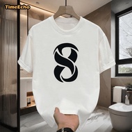 Awesome number 8 printed T-shirt for men and women
