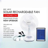 BOSCA BSF-8019 Solar Rechargeable Electric Fan with Led light