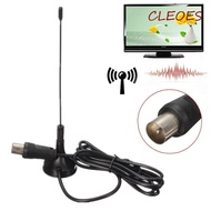 CLEOES Digital Tv Antenna, Free Channel Mini TV Antenna Freeview, Radio TV Aerial 5dBi Black DVB-T/T