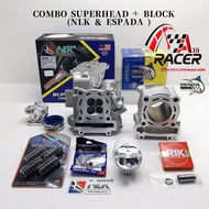 Combo (Superhead+Block) Y15ZR/LC135 NLK Performance & Espada Racing Spec 57MM/60MM/62MM-100% Parts