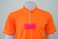 SamPolo เสื้อโปโลสีส้ม โปโลชาย/หญิง/คอปก ไซส์ S/M/L/XL/XXL/3XL/4XL/5XL/6XL เนื้อผ้าใส่สบาย ชาย/หญิง 