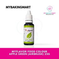 Mybakingmart | Myflavor Apple Green Airbrush Halal Edible Food Coloring - Pewarna Makanan Hijau Epal