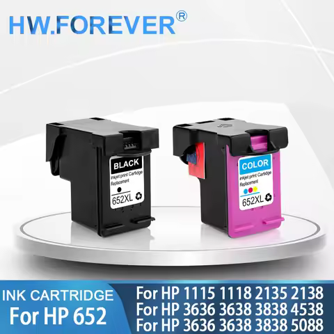 652 652XL Ink Cartridge Compatible Replacement For HP Deskjet 1115 1118 2135 2136 3635 3636 3835 453