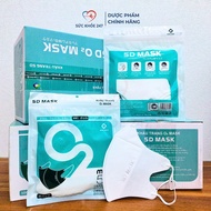 5D O2 Mask Antibacterial White - Soft, Breathable, Beautiful Face Covering, Box of 100 Song Ngoc