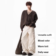 Seachenic Men's V-Neck Knitwear - Perfect for Running Errands or Meeting Friends