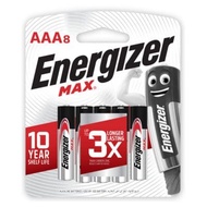 Energizer - Max Alkaline Power E92 AAA Battery Value Pack 8AAA
