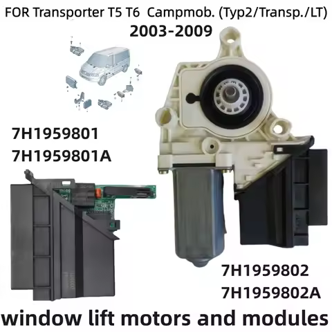For VW Transporter T5 T6 Campmob Typ2/Transp.LT Window Lift Motor and Modules 7H1959801 7H1959801A 7
