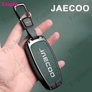 Frosted Feel Car Smart Key Case Remote Control Protector Genuine Leather Zinc Alloy Protector Shell 