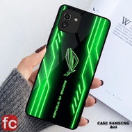 HP Glossy Case Samsung A03 [FR39] Rog Game Gamers Motif Glitter Phone Case A03 Silicone Phone Case P