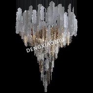 Lampu loket kaca kristal siling mewah candelier