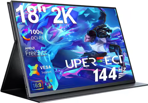 UPERFECT Portable Monitor Gaming 18 Inch 144HZ 2K Second Screen Display For Laptop Mac Xbox PS4/5 Sw