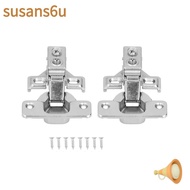 SUSAN 2pcs Soft Close Hinge, 1/2 Inch Overlay Self-Closing Hydraulic Damping Hinge, Soft Close Adjus