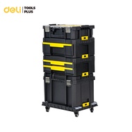 Deli Storage Box Multipurpose Tool Shockproof Stackable And Lockable Stack