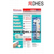 DT England 2 or 3 Pin Direct Plug In 3m 6m 2 USB Ports Extension Cable / Extension Socket (2, 3, 4, 