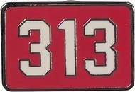Detroit 313 Area Code Lapel Pin β Cast Cloisonne Enamel β 1" x 5/8" β Detroit Shirt Company Exclusiv