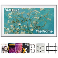 SAMSUNG QN32LS03CB 32 inch The Frame QLED HDR 4K Smart TV Bundle with Premiere Movies Streaming + 19